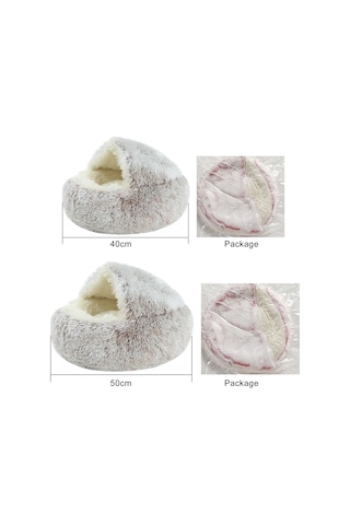 Leezsing Kedi Yatağı Peluş Sıcak Kedi Mağarası Rahat Ve Destekleyici Kolay Temizlenebilir Kaymaz Taban Küçük Ve Orta Ölçekli Evcil Hayvanlara Uygun