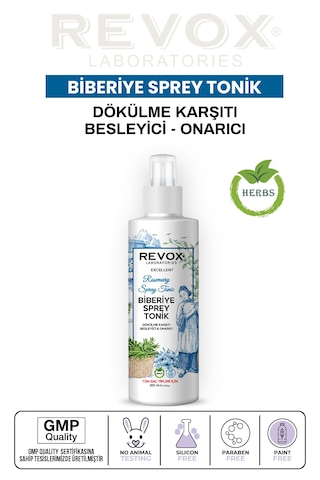 Revox Biberiye Bitki Özlü Dökülme Karşıtı Besleyici ve Onarıcı Tonik 200 ML