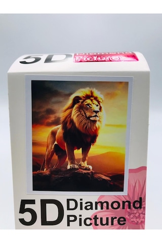 50x40 Aslan Model - Boncuklu Taş Mozaik Elmas Goblen Panoelmas Boyama,boncuk Puzzle Dıamond Paıntıng