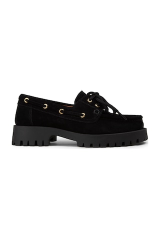 Deery Kadın Hakiki Süet Siyah Marin Loafer - 02036zsyhc01