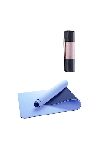 Gymo Ekolojik 6Mm Tpe Yoga Matı Pilates Minderi Açık Mavi