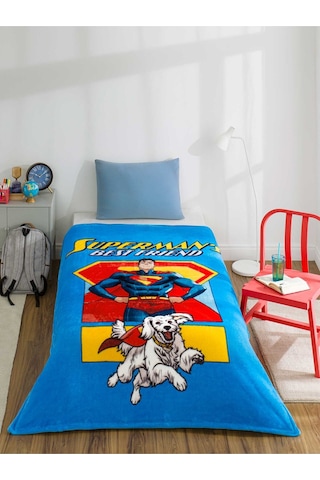 Özdilek Superman Friends Lisanslı Tek Kişilik Çocuk Battaniyesi 150x200 Cm Renksiz