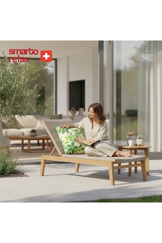 Smarto Relax Içi Dolgulu Kırlent 45x45 Cm Kare Salon & Berjer Kırlenti - Smr-kır-028 Beyaz - Yeşil