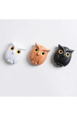 Flybuy Şirin Baykuş Tasarımlı 3'lü Manyetik Anahtarlık Seti, Kapı Arkası Pratik Çözüm