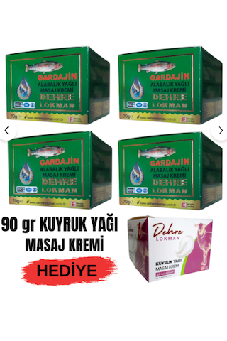 Gardajin Alabalık Yağı Kremi 4 x 70 G + Kuyruk Yağı Masaj Kremi
