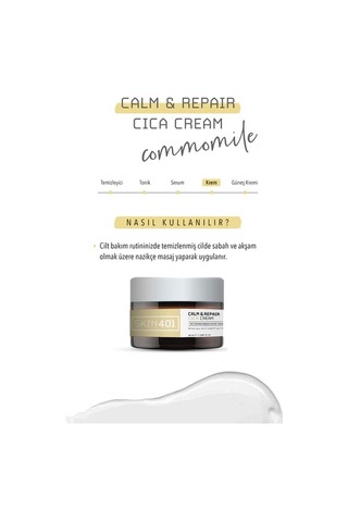 Skin401 Sakinleştirici ve Bariyer Onarıcı Cica Centella Krem 50 ML