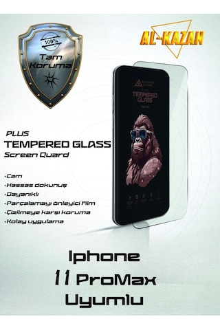 Pp Apple Uyumlu iPhone 11 Pro Max Şeffaf Kırılmaz Ekran Koruyucu Ultra İnce, Anti Çizik & Darbeye Dayanıklı