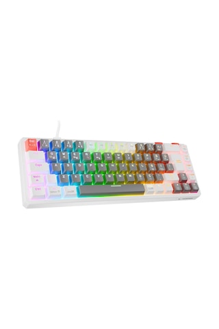 Rampage Yoru Mini Gri/beyaz Type-c Red Swich Q Mekanik Oyuncu Klavyesi