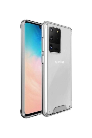 Galaxy S20 Ultra Kılıf Zore Gard Silikon Renksiz