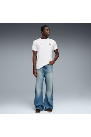 Puma Galatasaray Ftblessentıals Erkek Tişört 782907 20 Beyaz