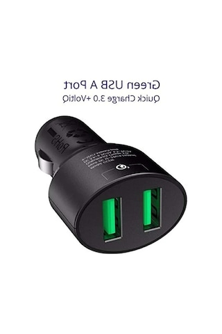Çift Usb Çıkışlı Hızlı Araç Şarj Cihazı