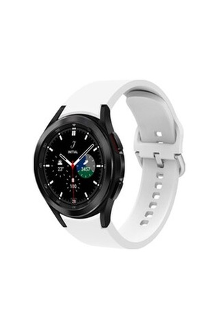 Samsung Galaxy Uyumlu Watch 4 Classic 46mm Krd-50 Silikon Kordon - Beyaz
