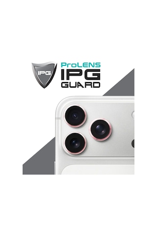 Apple iPhone Uyumlu 17 Pro / Apple iPhone Uyumlu 17 Pro Max İçin Ipg Prolens Kamera Lens Koruyucu Alüminyum Cd Çerçeveli, Kırılmaz Cam Pembe