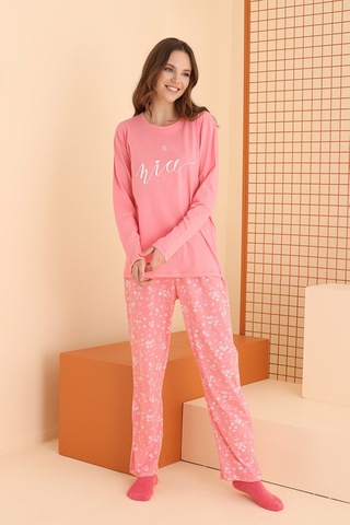 Nbb Kadın Nar Çiçeği Be Nice Pijama Takımı NAR ÇİÇEĞİ