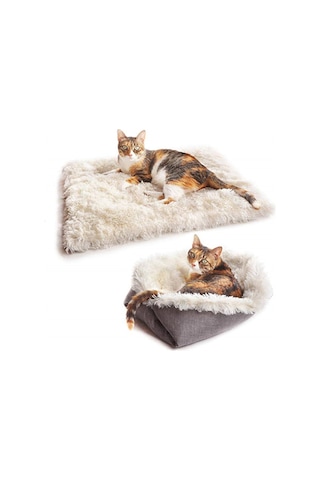 Leezsing Kedi Yatakları Yıkanabilir Kedi Yatakları Kapalı Kedi Evcil Hayvan Yatakları Yenilikçi Tasarım Güvenli Isıtma Rahat Uyku Yüzeyi