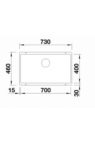 Simpex Tek Göz Tezgah Altı Uyumlu Metalik Gri 70x40cm