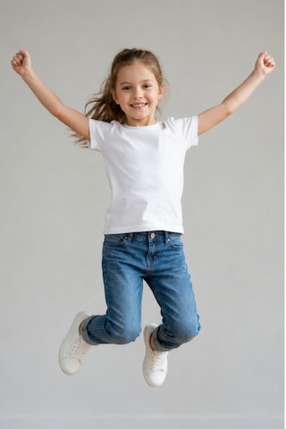 Kiagu Beyaz Kısa Kol Basic T-shirt- Terletmeyen Esnek Kumaş Pamuklu Mevsimlik Beyaz Kısakol Kız Çocuk Tsort Beyaz
