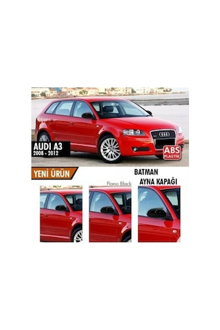 Audi A3 8p 2008-2012 Batman Yarasa Ayna Kapağı Piano Black Abs Plastik