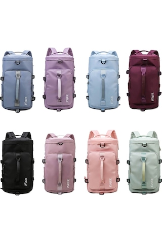 375 Büyük Kapasiteli Su Geçirmez Ve Aşınmaya Dayanıklı Crossbody Seyahat Sırt Çantası Sis Mavisi Mavi