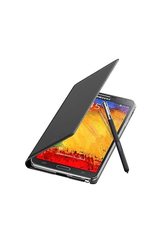 Galaxy Uyumlu Note 3 N9000 İle Uyumlu Flip Wallet Kılıf Siyah Ef-wn900b Siyah