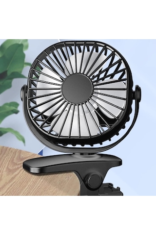 Clipon Fan, Usb Küçük Fan, Usb Kablosu İle Güçlendirildi, 3 Hız, Ofis Yatak Odası Masaüstü Pembe İçin Sessiz Elektrikli Fan