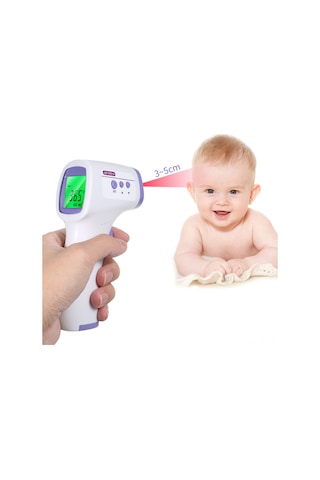 Yaozixa Ev İçin Dokunmadan Isı Ölçer - Yüksek Hassasiyetli Vücut Termometresi, 3 Renkli Lcd Ekran, 0.2 C Doğruluk Pil Dahil Değil