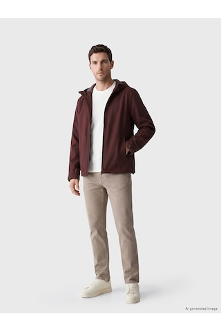 Lcwaıkıkı Classic Bordo Su Geçirmez Erkek Yağmurluk