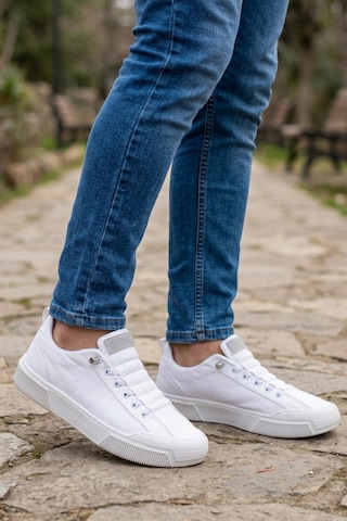 In Step Citycomfort Beyaz Kapitone Dokulu Modern Erkek Sneaker