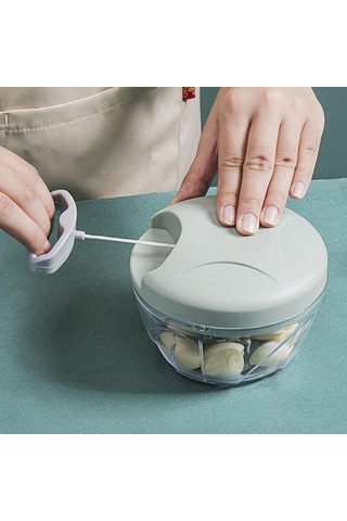 Mavi 500/900 Ml Sarımsak Kıyıcı Manuel Döndür Sebze Kesici Kıyıcı Dilimleme Mey Sarımsak Kırıcı Mutfak Gadget Dilimleyici 54999180 Mavi