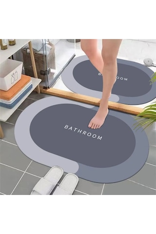 Sihirli Su Emici Kaydırmaz Banyo Paspası Ayak Matı Kaymaz Tabanlı Abdest Paspası 3,5 Mm Diğer