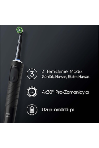 Oral-B Şarjlı/Elektrikli Diş Fırçası Vitality Pro Siyah Koruma Ve Temizlik