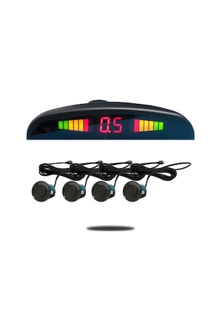 SİYAH DİJİTAL EKRANLI ARAÇ PARK SENSÖRÜ SES İKAZLI 4 SENSÖRLÜ
