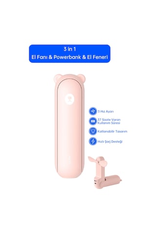 Jisulife Handheld Fan Life8 Plus 4500mah Pink