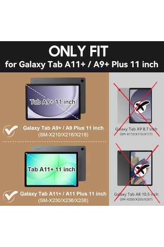 Samsung Uyumlu Galaxy Tab A11 Plus A9 11 İnç Standlı Askılı Karakterli Çocuk Kılıfı Tablet