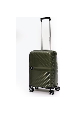 Elatae Exclusive Pro Polipropilen Kabin Boy Kırılmaz Valiz Haki 5239