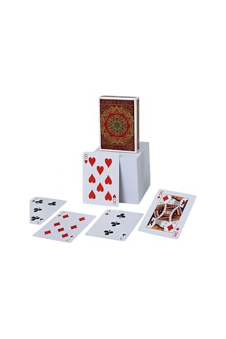 Kırmızı Jumbo Boy Pvc Plastik Su Geçirmez İskambil Poker Oyun Kağıdı Rd61kr