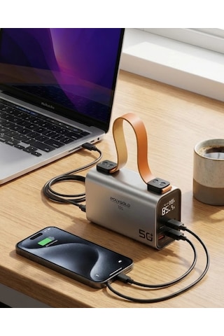 50000 Mah Powerbank Süper Hızlı Şarj Led Dijital Göstergeli Taşınabilir Şarj Cihazı Renkli