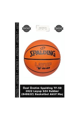 Özel Üretim Spalding Tf-50 2022 Layup Sz4 Rubber 84862z Basketbol Aktif Maç