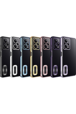 Rba Aksesuar Redmi Note 12 Pro 5g Kılıf Kamera Korumalı Logo Gösteren Rba Omega Kapak - Lila Çok Renkli