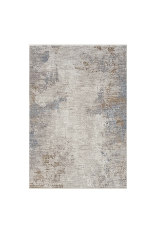 Mariesse Home Vintage Eskitme Desenli Makine Dokuma Salon Oturma Odası Halısı 10206 Mavi
