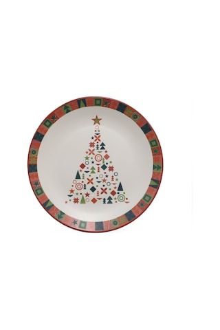 Keraart New Year Çam Servis Tabağı 26 Cm 21652 Çok Renkli