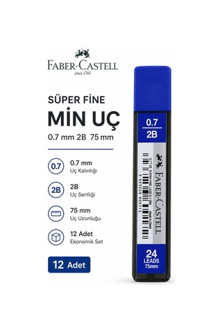 Faber-castell Super Fine 0.7 Mm 2b 75 Mm Min Uç 12'li Paket