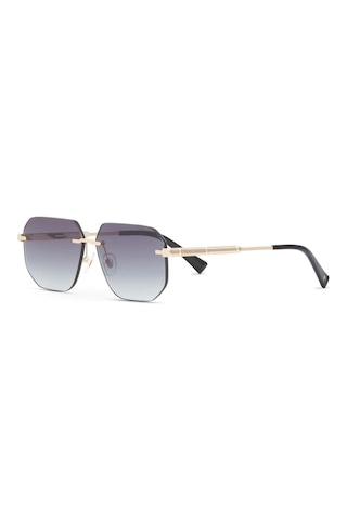 Despada Ds 2467 C3 60 Unisex Geometrik Gold Metal Çerçevesiz Güneş Gözlüğü Altın