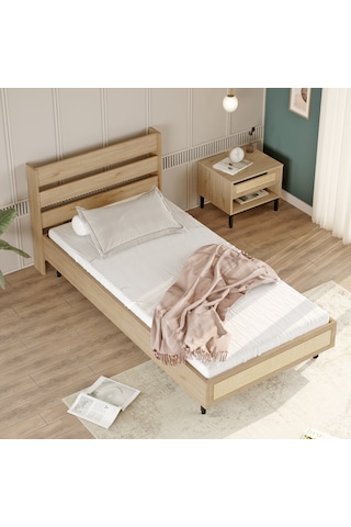 Robin Home Lidya Genç Odası Takımı 2'li Set Sepet-uv Baskı Jüt Kahverengi