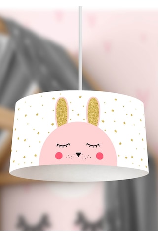 Gold Tavşan Çocuk Odası Sarkıt Avize Pembe