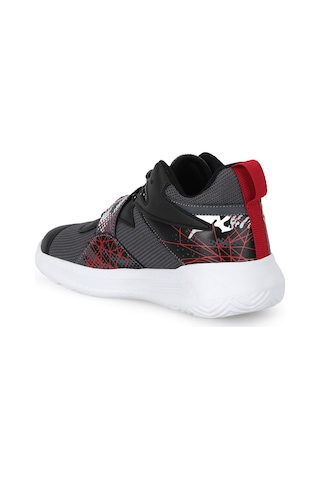 Slazenger Knıght I Unisex Çocuk Cırt Cırtlı Siyah / Kırmızı Günlük Spor Ayakkabısı Siyah - Kırmızı