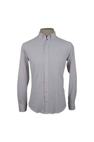 Cengiz İnler Çizgili Gofre Slim Fit Erkek Gömlek 001