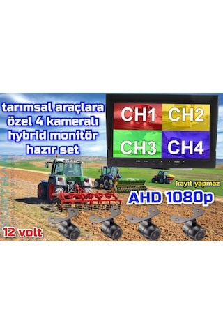 Tarımsal Araçlara 7'' Ekran 4 Ad 1080p Ahd Kamera -kayıtsız -12 V