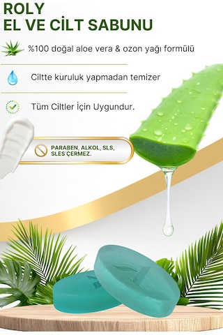 Anatolian Ozon Roly Aloe Veralı El ve Yüz Bakım Sabunu 1 Adet