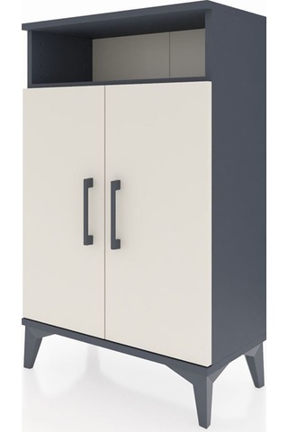 Arges Komodin 3 Raflı 2 Kapaklı 60x30x96 Antrasit-aytaşı Antrasit